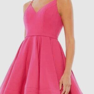 Ieena For Mac Duggal Hot Pink Fit & Flare Cocktail Dress Size 0 $238 NWT